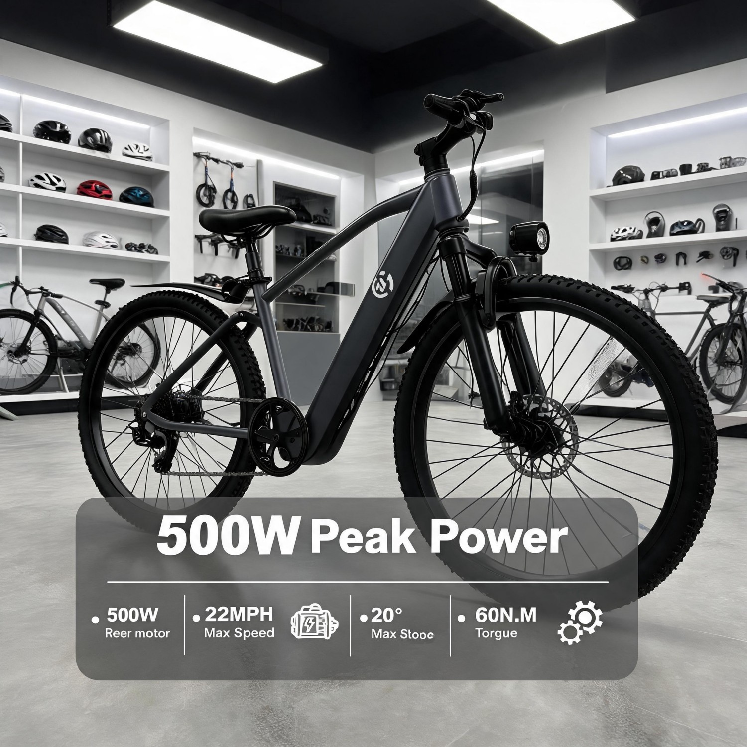 Mountain Biking Trails - Rough Terrain E-Bike, Mountain Ebike. 500W