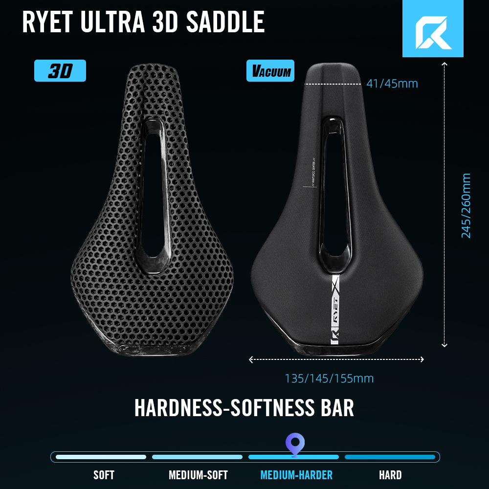 RYET 3D Printed Full Carbon Bi - Mtb Saddle Lightweight recension och pris