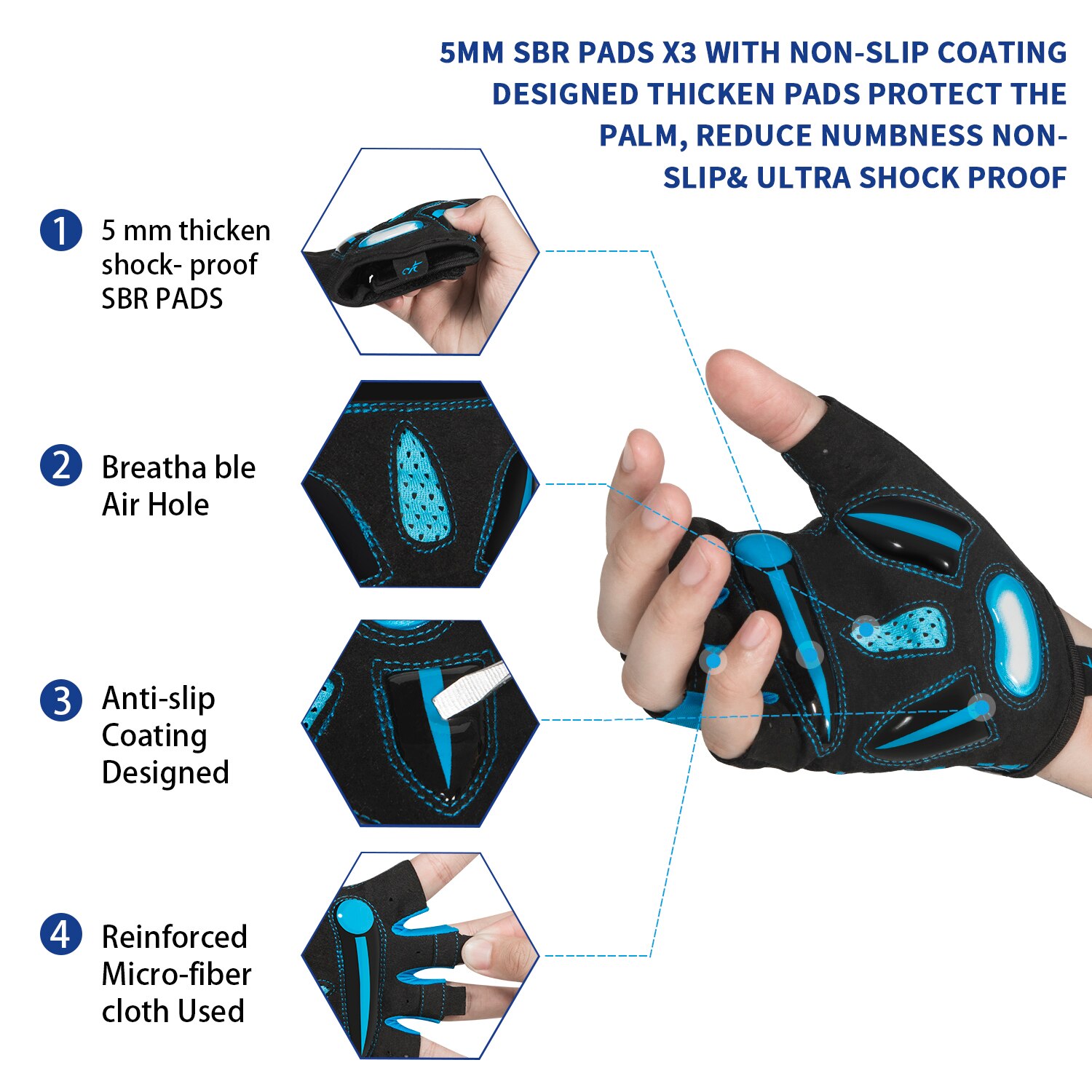 MOREOK Cycling Gloves,Breathab - Mountain Biking Gloves Mens recension och pris
