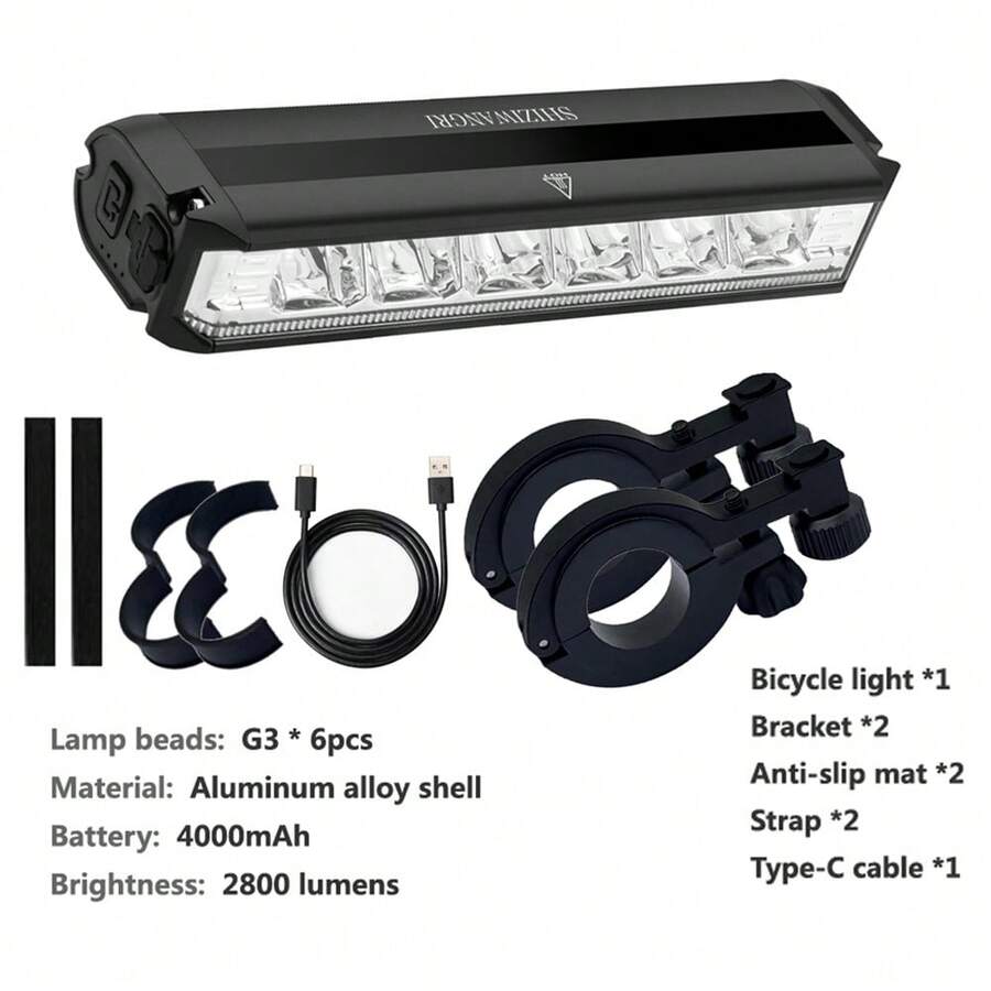 4000mAh Super Bright LED Bicyc - Mountain Biking Usa recension och pris