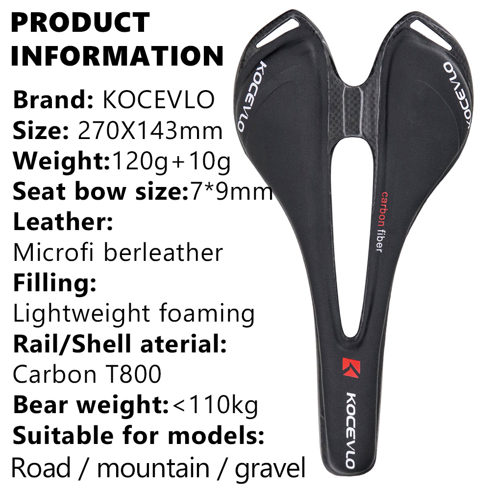 KOCEVLO Carbon Saddle T800 Car - Mtb Saddle Lightweight recension och pris
