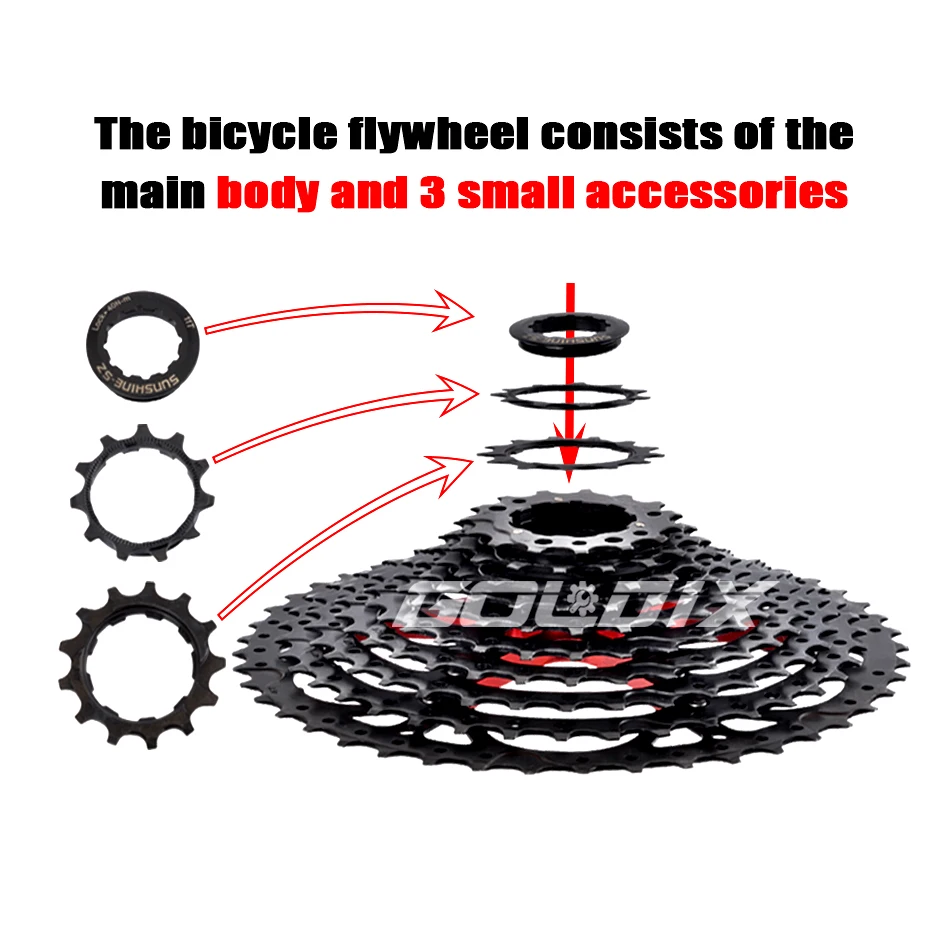 SUNSHINE Bicycle Cassette Blac - Cassette 11 Speed recension och pris