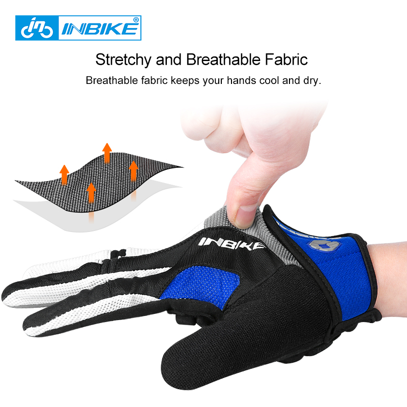 INBIKE Bicycle Gloves Gel Full - Mountain Biking Gloves Mens recension och pris