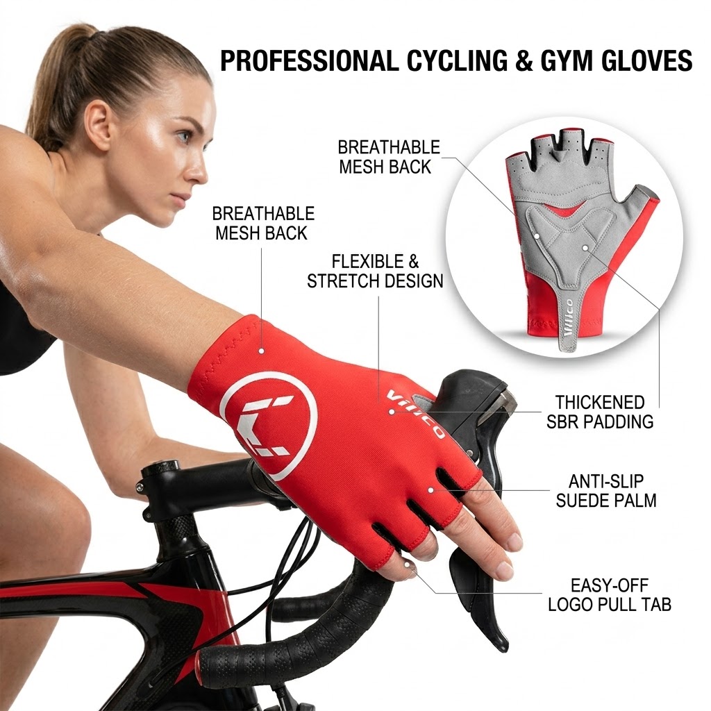 Cycling Gloves Men Women Half  - Mountain Biking Gloves Mens recension och pris